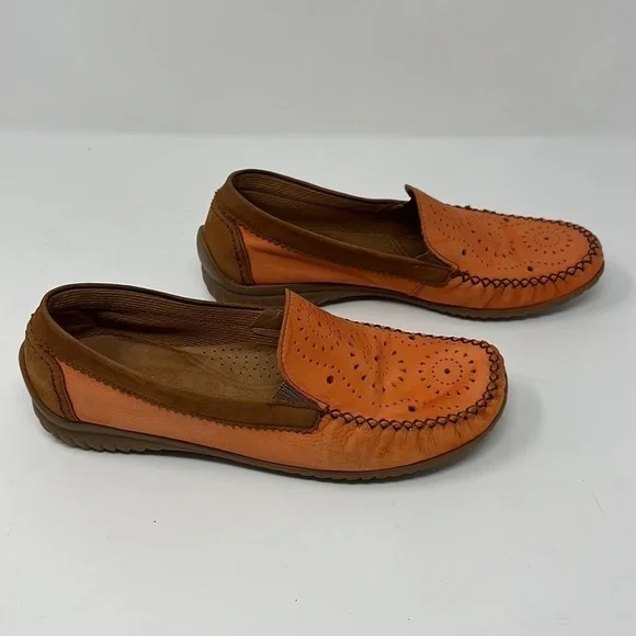 Gabor Orange Slip On Loafers Size UK 4.5 = US 7 - Picture 8 of 10